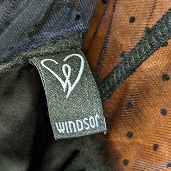 Windsor Black Dotted Mesh Prom Dress - Picture 8 of 9